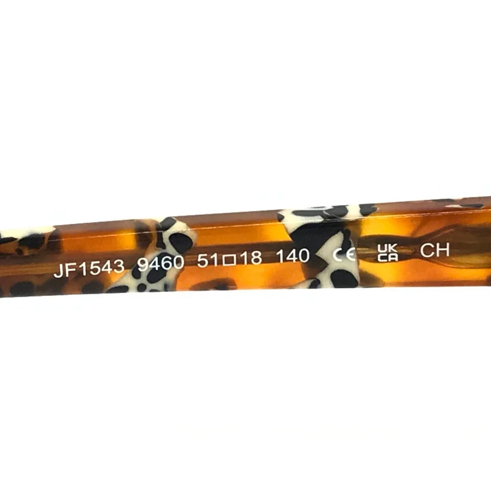 J. F. Rey Eyeglasses Frames JF1543 9460 Brown Orange Cheetah Print 51-18-140